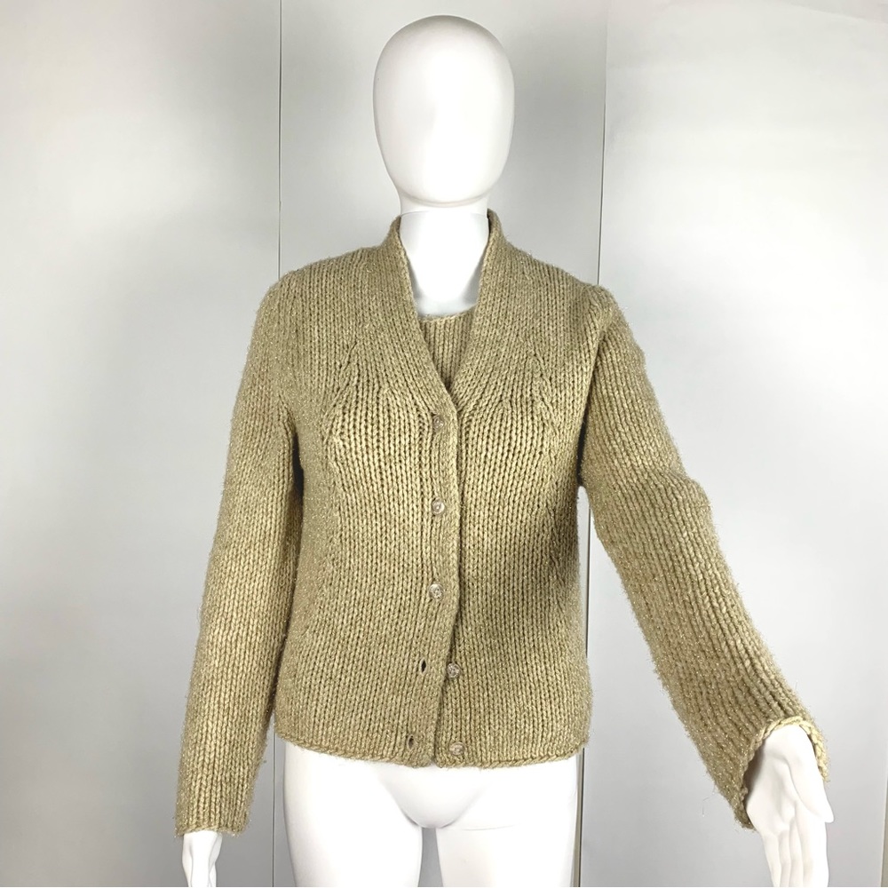 Luisa Cerano Virgin Wool Knit Cardigan top set